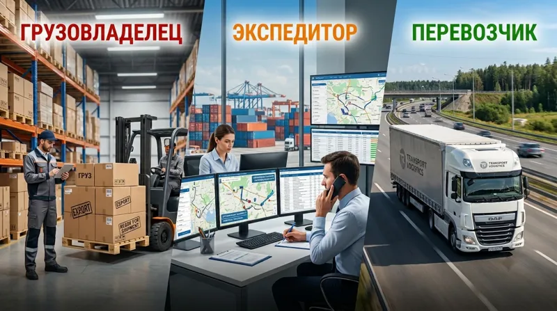 Три стороны транспортной логистики: грузовладелец, перевозчик и экспедитор