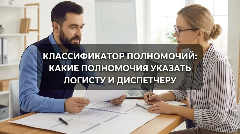 Классификатор полномочий в МЧД: какие полномочия указать логисту и диспетчеру