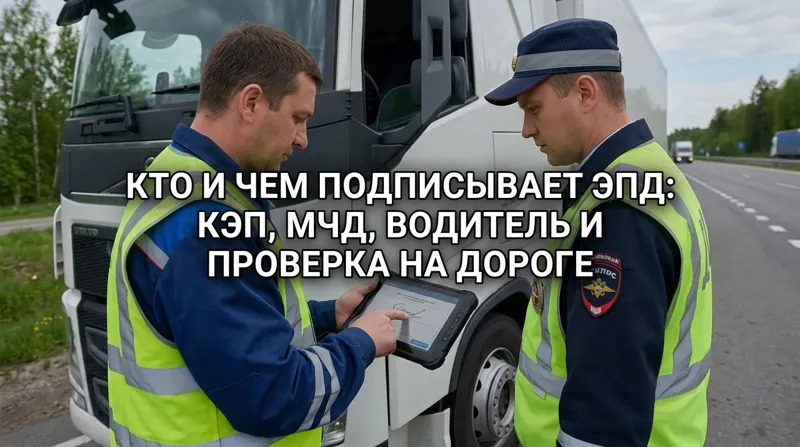 Кто и чем подписывает ЭПД: КЭП, МЧД, водитель и проверка на дороге