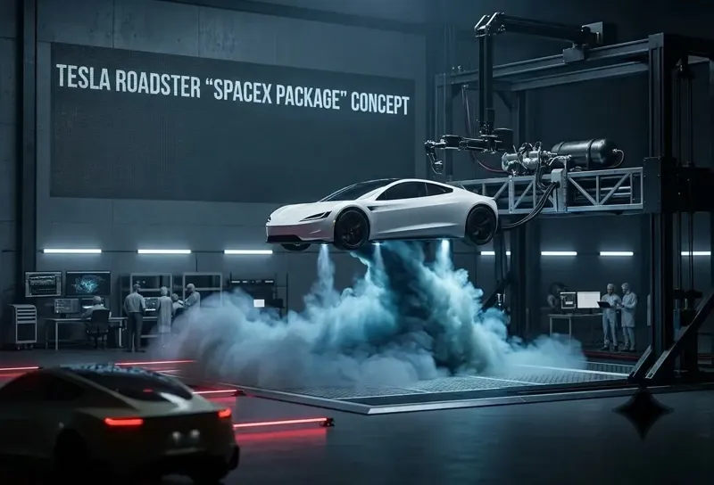 Tesla показала Roadster с ракетными двигателями SpaceX – серийный выпуск обещан в 2028 году